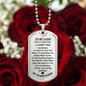 To My Love Dog Tag Military Chain
