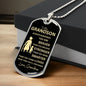 To My Grandson Love Grandma Dog Tag