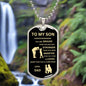 To My Son Love Dad Dog Tag Necklace