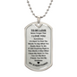 To My Love Dog Tag Military Chain