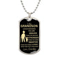 To My Grandson Love Grandpa Dog Tag