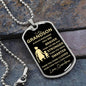 To My Grandson Love Grandma Dog Tag