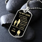 To My Son Love Mom Dog Tag Necklace
