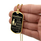 To My Grandson Love Grandpa Dog Tag