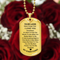 To My Love Dog Tag Military Chain