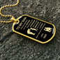 To My Son Love Dad Dog Tag Necklace