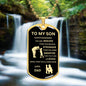 To My Son Love Dad Dog Tag Necklace