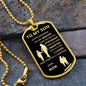 To My Son Love Mom Dog Tag Necklace