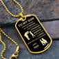 To My Son Love Dad Dog Tag Necklace