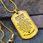 To My Love Dog Tag Military Chain
