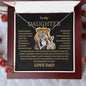 To My Daughter Lion Forever Love Necklace