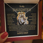 To My Daughter Lion Forever Love Necklace