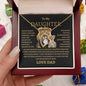 To My Daughter Lion Forever Love Necklace
