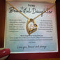 To My Beautiful Daughter Forever Love Necklace