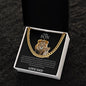 To My Son- Lion  Cuban Link Necklace w/ Message Card