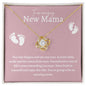 Amazing New Mama Love Knot Necklace- White Font