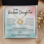 To My Badass Daughter Love Knot Necklace