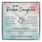 To My Badass Daughter Love Knot Necklace