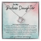 To My Badass Daughter Love Knot Necklace- sp