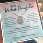 To My Badass Daughter Love Knot Necklace