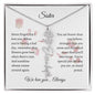 Personalized- Sister Birth Flower Name Necklace