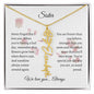 Personalized- Sister Birth Flower Name Necklace