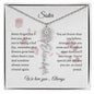 Personalized- Sister Birth Flower Name Necklace