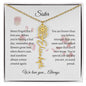 Personalized- Sister Birth Flower Name Necklace