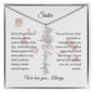 Personalized- Sister Birth Flower Name Necklace