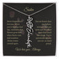 Personalized- Sister Birth Flower Name Necklace