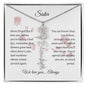 Personalized- Sister Birth Flower Name Necklace
