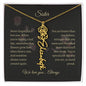 Personalized- Sister Birth Flower Name Necklace