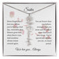 Personalized- Sister Birth Flower Name Necklace