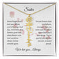 Personalized- Sister Birth Flower Name Necklace