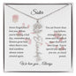 Personalized- Sister Birth Flower Name Necklace