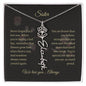 Personalized- Sister Birth Flower Name Necklace