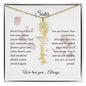 Personalized- Sister Birth Flower Name Necklace