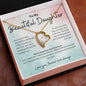 To My Beautiful Daughter Forever Love Necklace