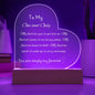 My One and Only Acrylic LED Plaque Gift- White Font