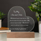 My One and Only Acrylic LED Plaque Gift- White Font