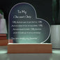 My One and Only Acrylic LED Plaque Gift- White Font