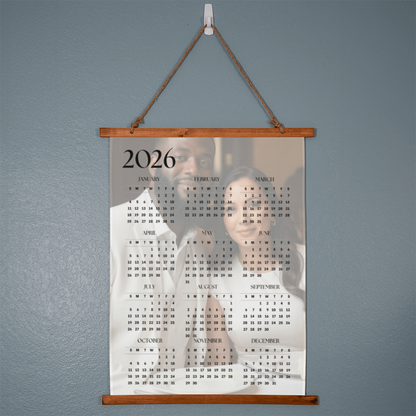 Personalized Calendar Wall Tapestry (Portrait)