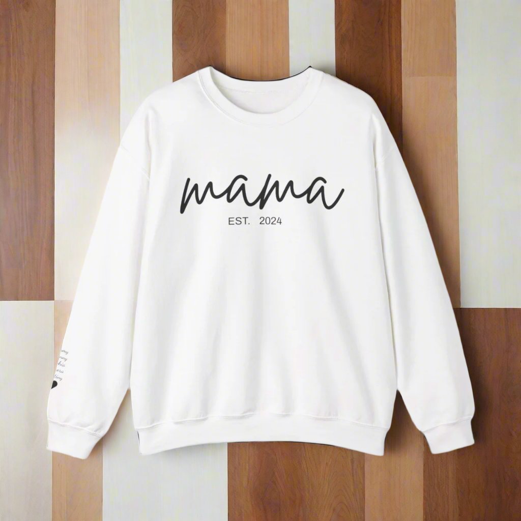 Personalized Mama Established Year and Names Sweatshirt Sweater