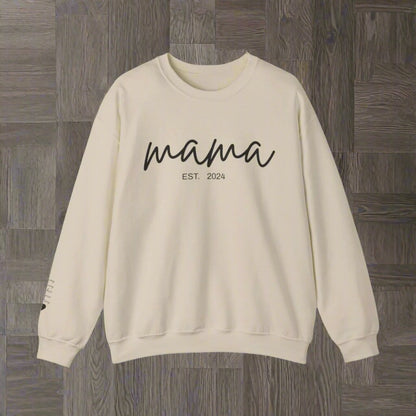 Personalized Mama Established Year and Names Sweatshirt Sweater
